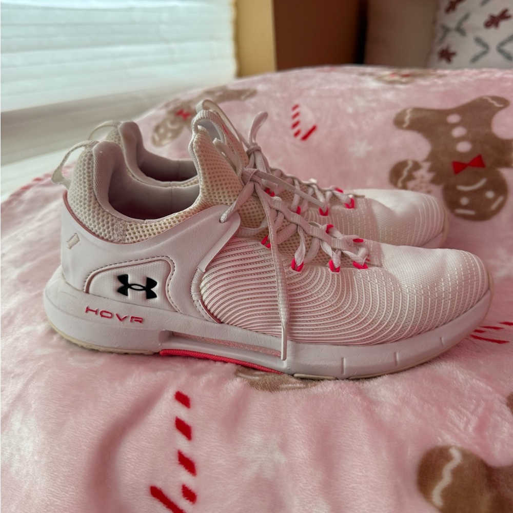 Under Armour White and Pink Athletic Shoes
